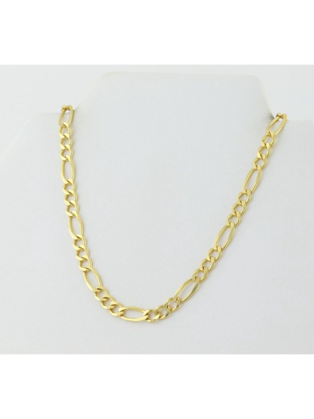 18k Yellow Gold Over Sterling Silver Figaro Link Chain Necklace 20" Men or Women - Picture 2 of 11